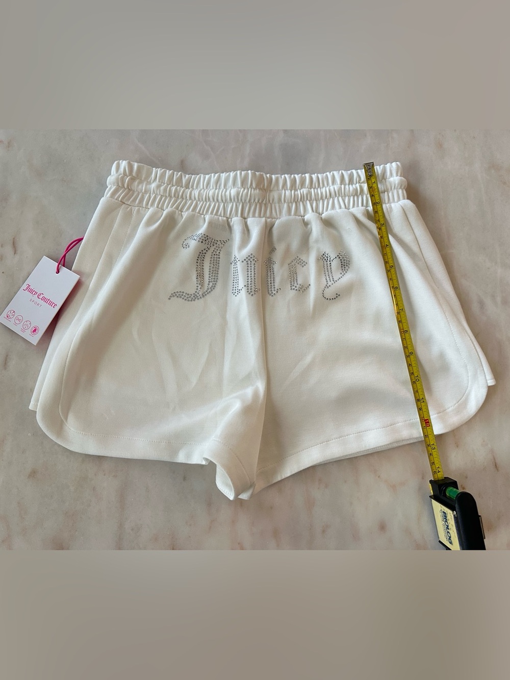 Juicy Couture Cream Half-Zip Pullover & Drawstring Shorts Lounge Set - Picture 7 of 8